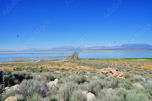 antelope island state park and the great salt lake in Utah  © Feng
