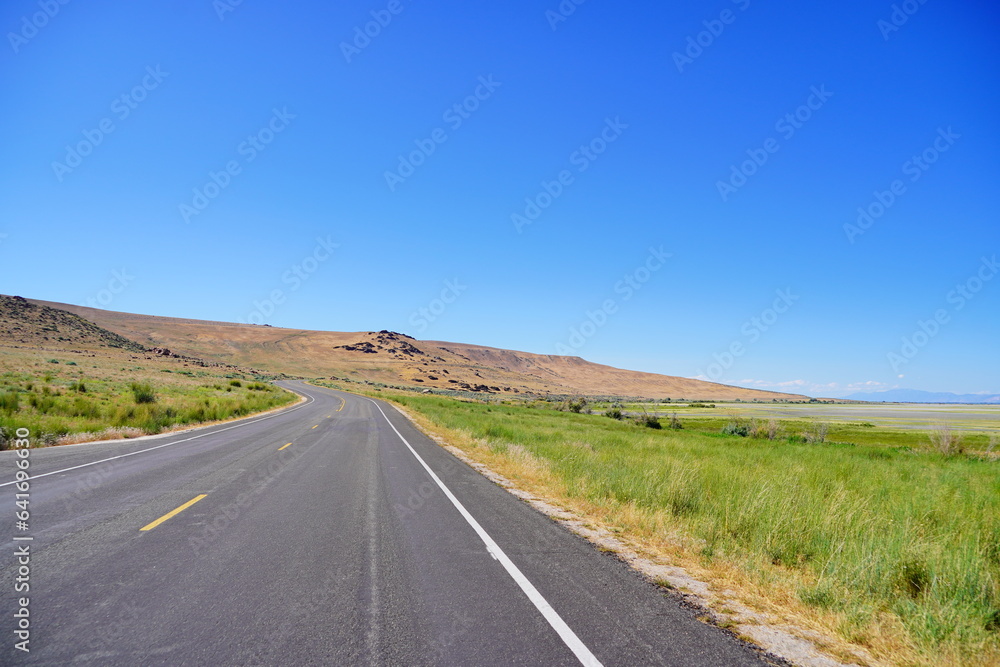 antelope island state park and the great salt lake in Utah	