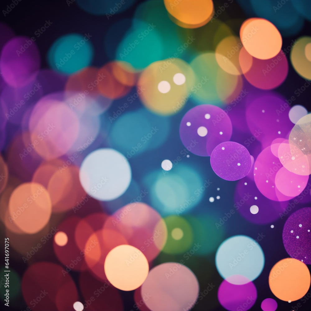 multicolor bokeh background, created with AI Generative technology