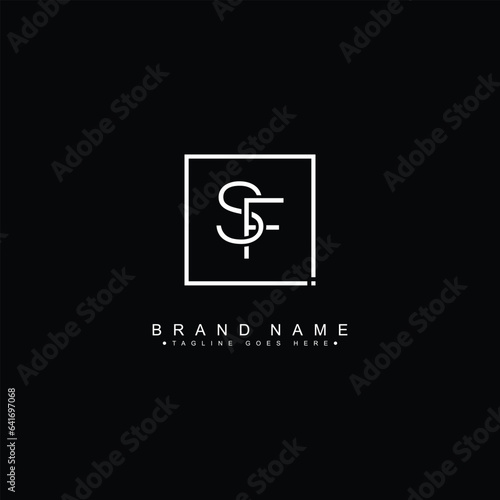 SF Minimal Vector Logo - Simple Business Logo for Monogram S and F