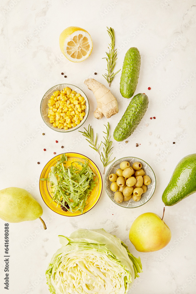 Christmas food tree. Yellow and green food colours. Low fodmap vegan