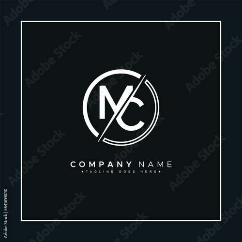 MC Minimal Vector Logo - Simple Business Logo for Monogram M and C