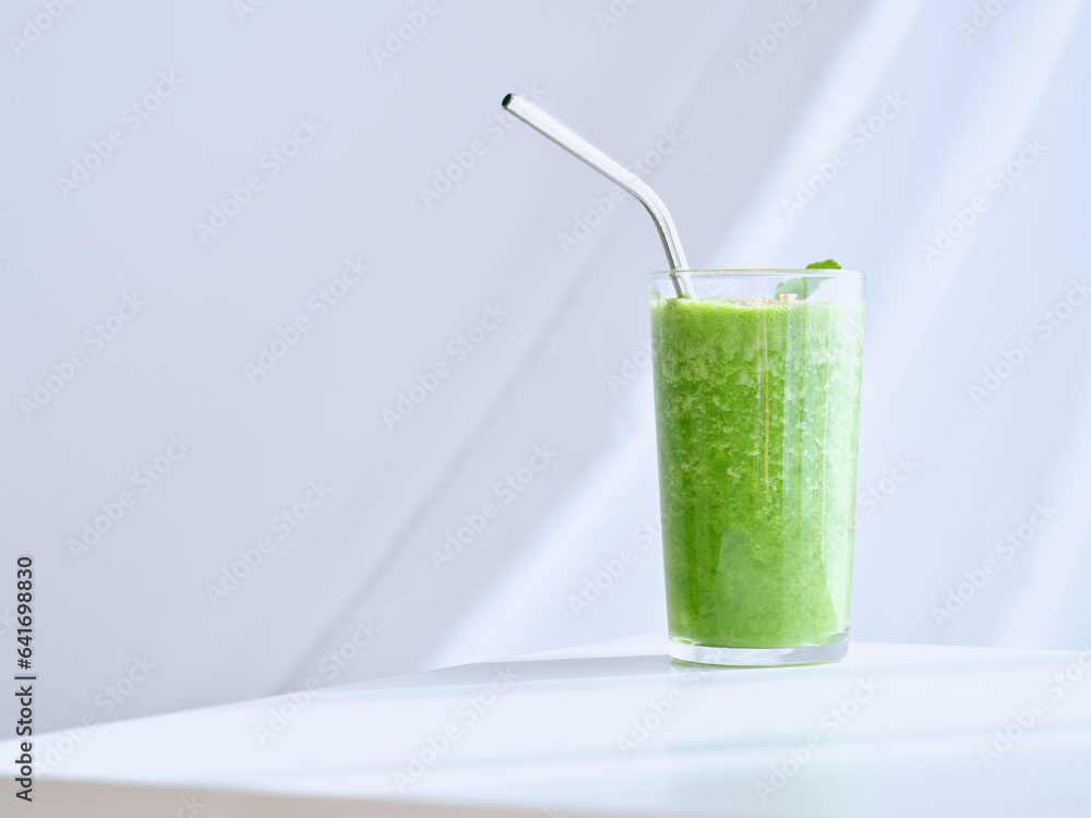 Delicious green smoothie in studio Delicious green smoothie in studio