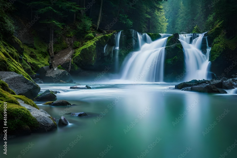 Fototapeta premium waterfall in the forest