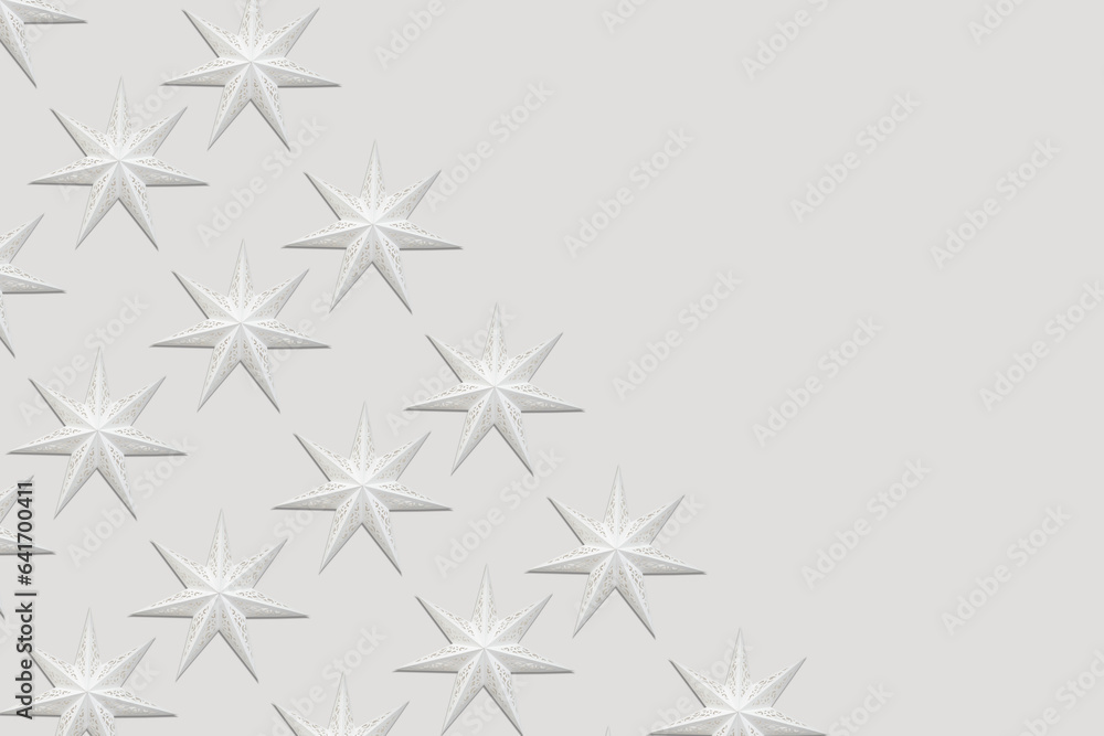 Pattern with decorative star made from paper Pattern with decorative star made from paper
