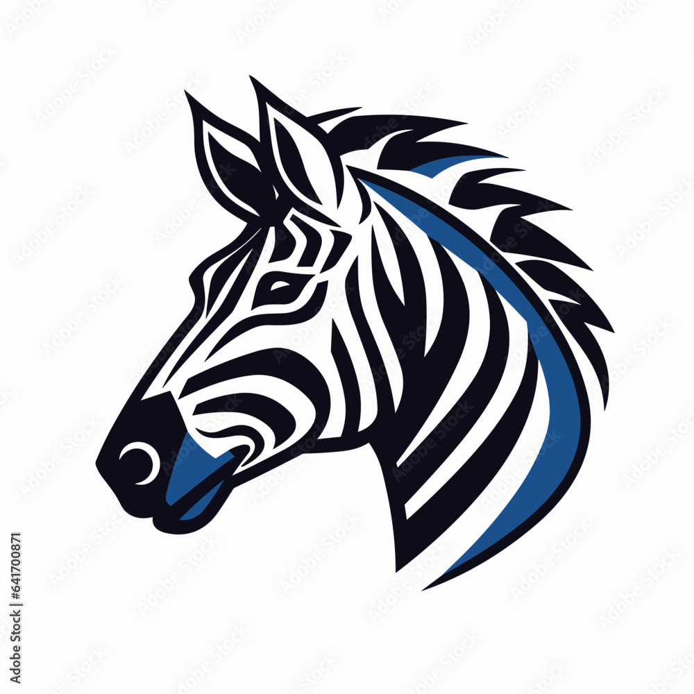 Esport vector logo zebra on white background side view, zebra icon, zebra head, zebra sticker Esport vector logo zebra on white background side view, zebra icon, zebra head, zebra sticker