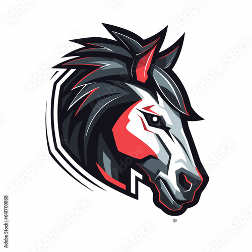 Esport vector logo donkey on white background side view, donkey icon, donkey sticker, donkey head, mule