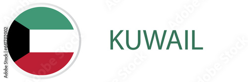 Kuwait flag in web button, button icons. Free Download Kuwait flag in web button, button icons. - GFXLoad