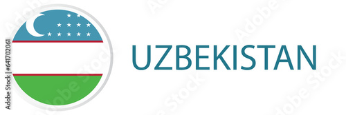 Free Download Uzbekistan flag in web button, button icons. - GFXLoad