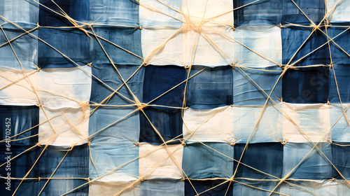 Wallpaper Mural A dynamic lattice of interwoven angular threads, creating a tapestry of graphic elements Torontodigital.ca