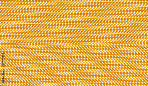 Fototapeta Naklejka Na Ścianę i Meble -  A pattern formed by the golden bicycle chain on white background