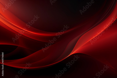 Abstract dark red digital background with waves © pavlofox