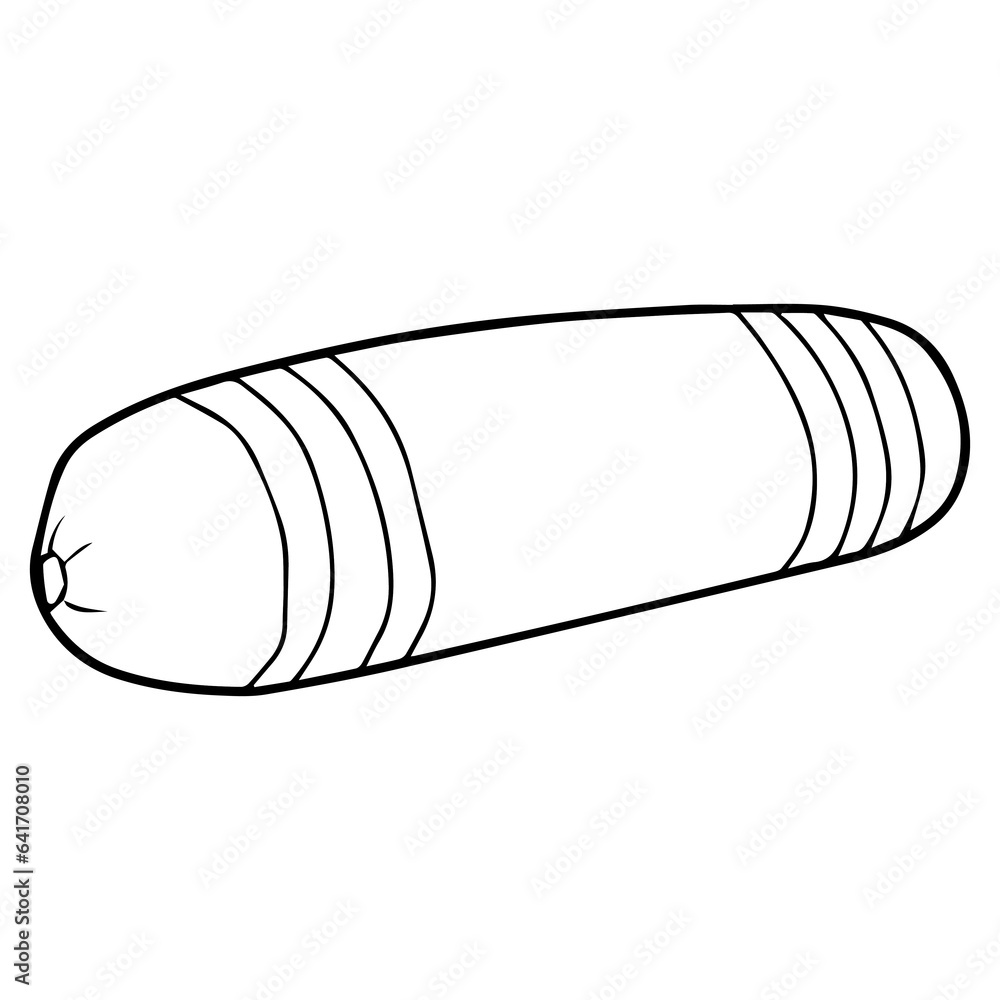 bolster pillow line vector illustration bolster pillow line vector illustration