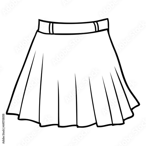 skirt line vector illustration