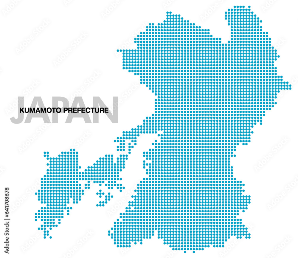 熊本県のドット地図 ドット小