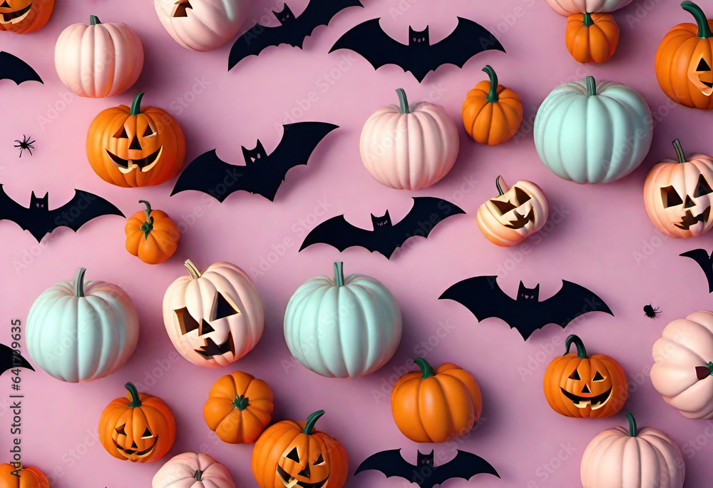 Halloween background in minimal style Halloween background in minimal style
