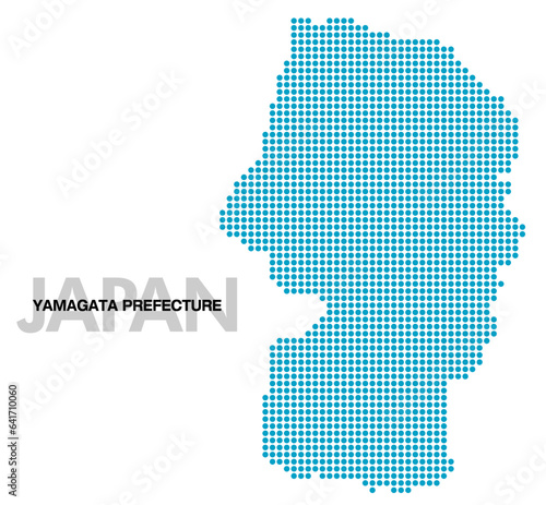 山形県のドット地図 ドット小