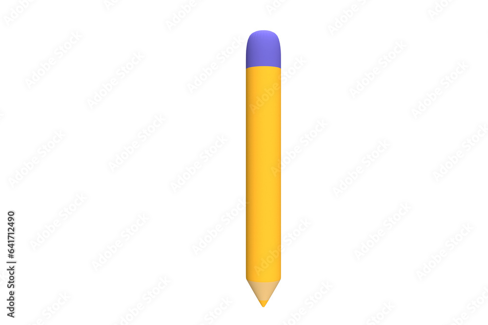 3d icon pencil on transparent backround 3d icon pencil on transparent backround