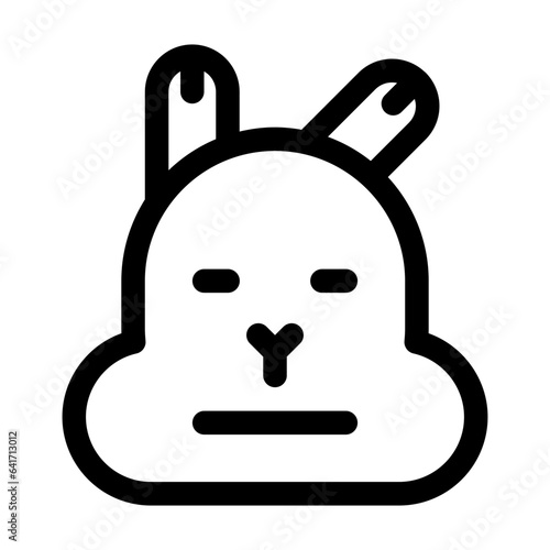 expressionless line icon best for social media design