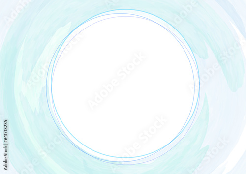 水彩風あしらい円形フレーム背景