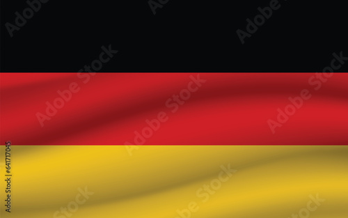 german flag design with waving texture