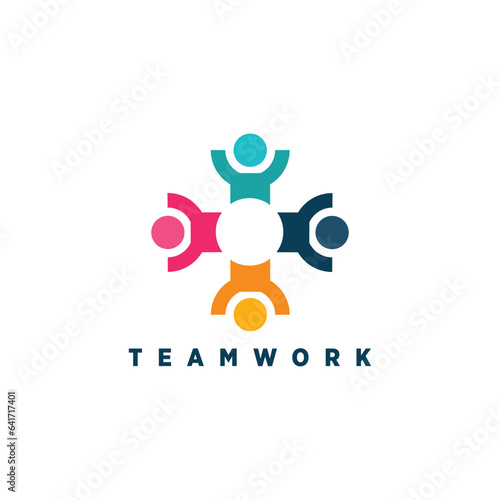 Vector community and team work logo abstract premium vector part 3