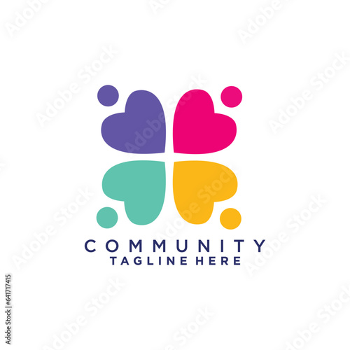 Vector community and team work logo abstract premium vector part 3