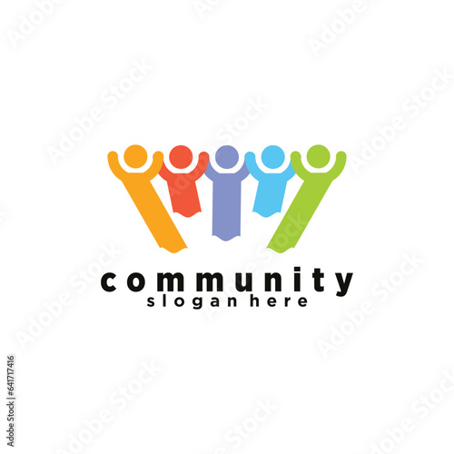 Vector community and team work logo abstract premium vector part 3