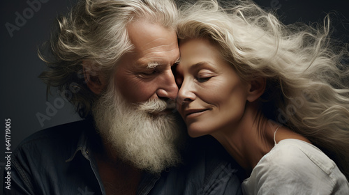 Portrait of a mature couple in an affectionate attitude. © Farnaces