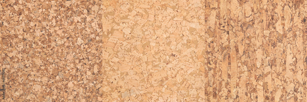 Obraz premium Various cork textures, Natural cork samples 