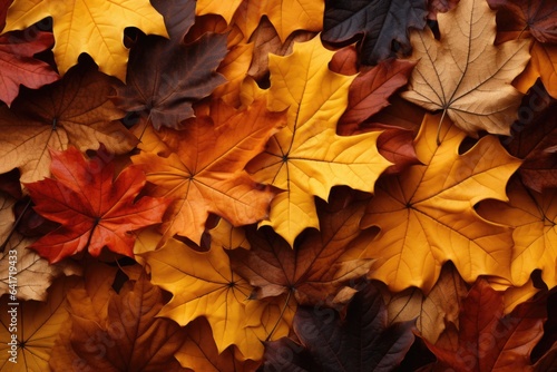 Autumn Leaves on White Background