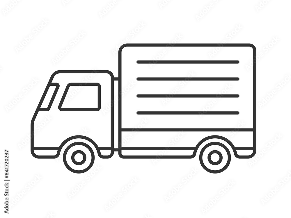 トラックの線画のイラスト トラックの線画のイラスト