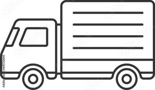 トラックの線画のイラスト