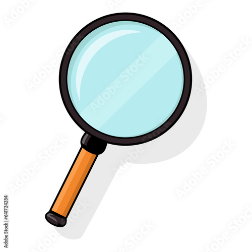 magnifying glass, loupe, vector illustration