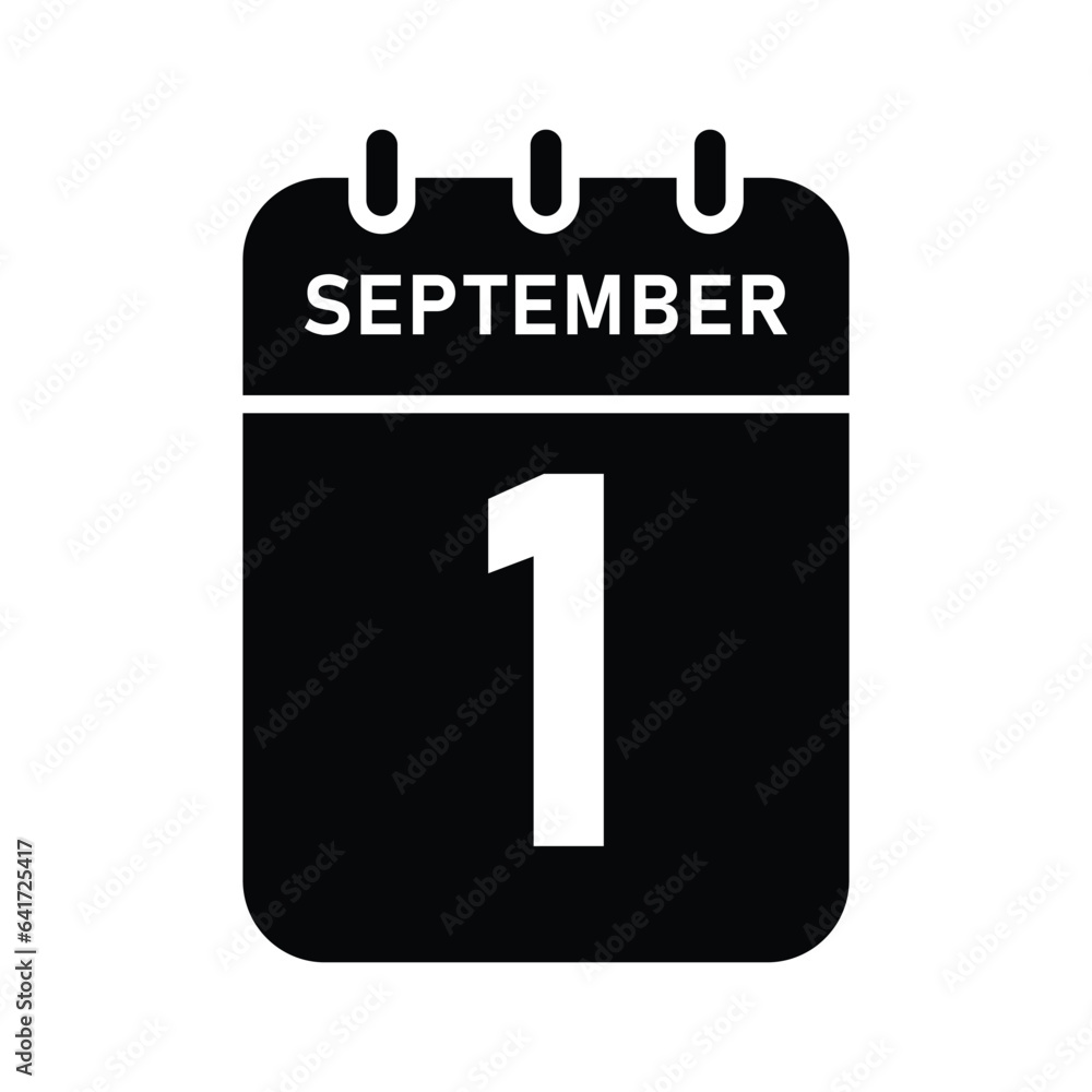 1 September calendar icon vector om trendy design 1 September calendar icon vector om trendy design