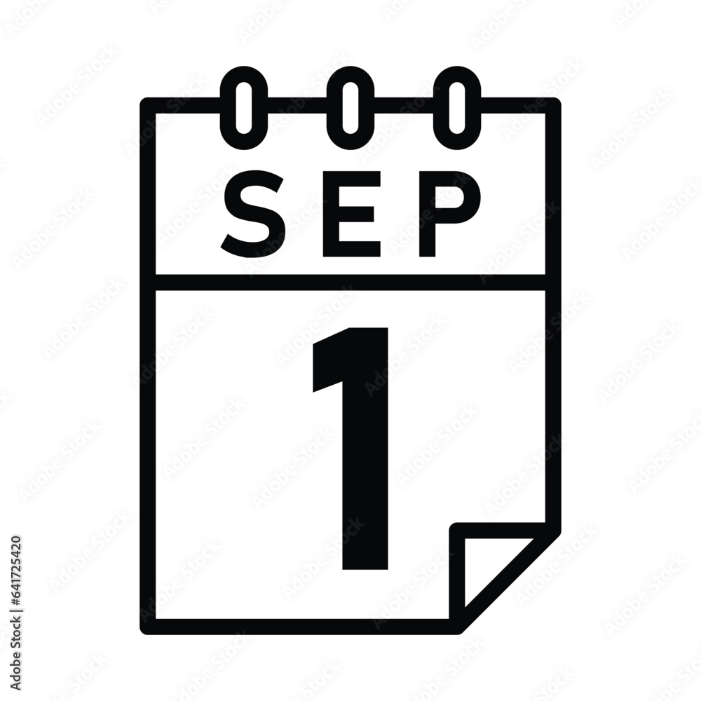 1 September calendar icon vector om trendy design 1 September calendar icon vector om trendy design