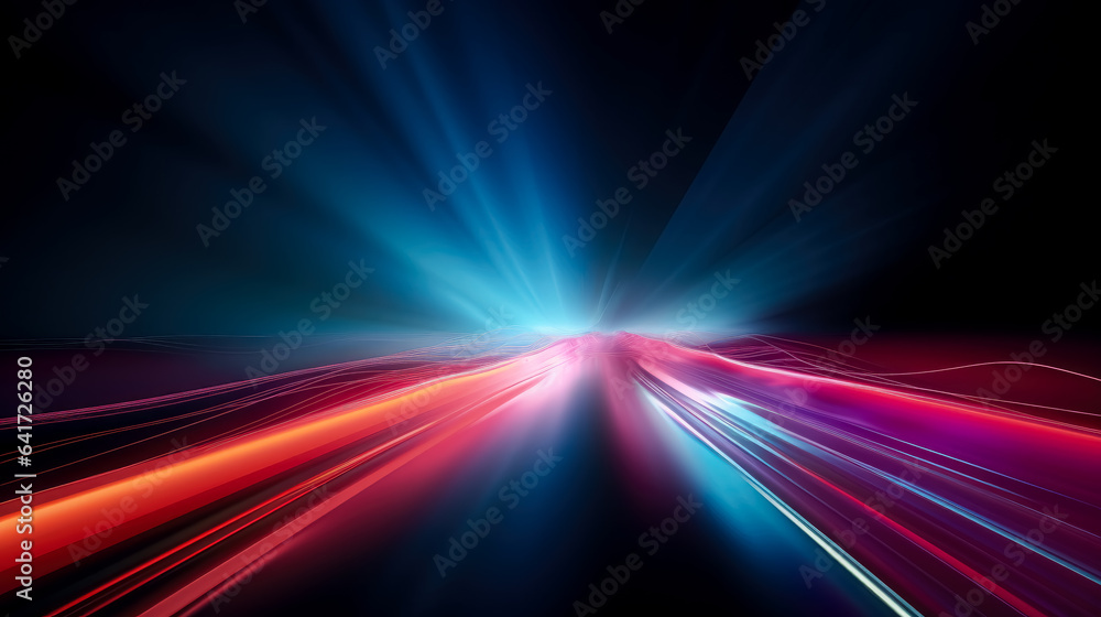 Bright light track with dark background, in the style of light azure and pink, linear composition, linear abstraction, light trails motions on dark background Bright light track with dark background, in the style of light azure and pink, linear composition, linear abstraction, light trails motions on dark background