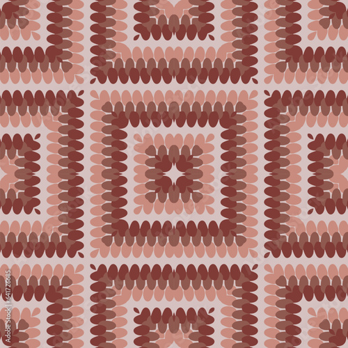 seamless pattern with overlapping circles, abstract background with circles, texture in shades of red, graphic ornament, repeating, ideal for fashion, textiles and paper design, fabric design