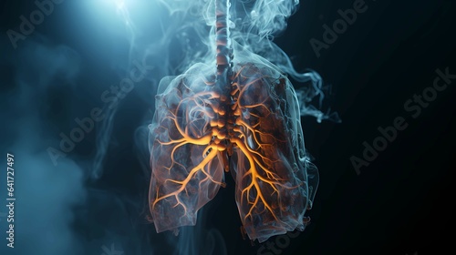inhale lungs AI generated