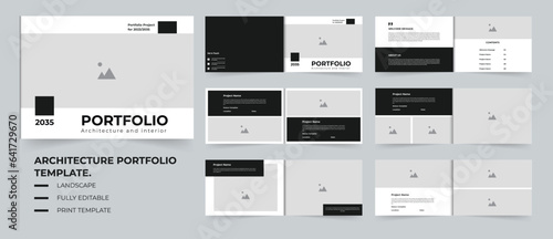 Modern Architecture Portfolio or real estate portfolio template design landscape portfolio