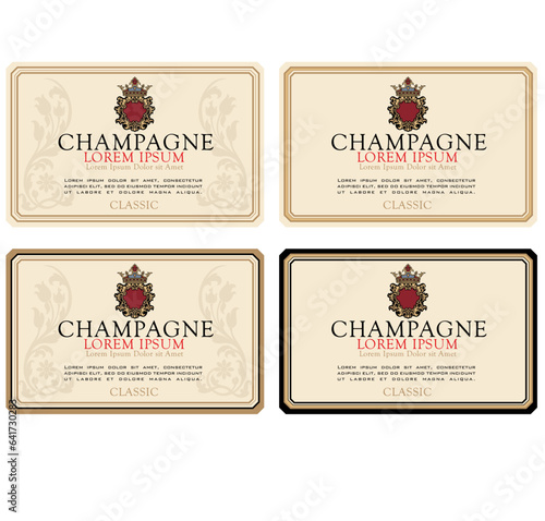 WINE LABEL ITALIAN FOOD AND DRINKS DECORATIVE STICKER FOR AMARONE, PROSECCO, CHIANTI, VALPOLICELLA,PRIMITIVE AND SPARKLING WINE	