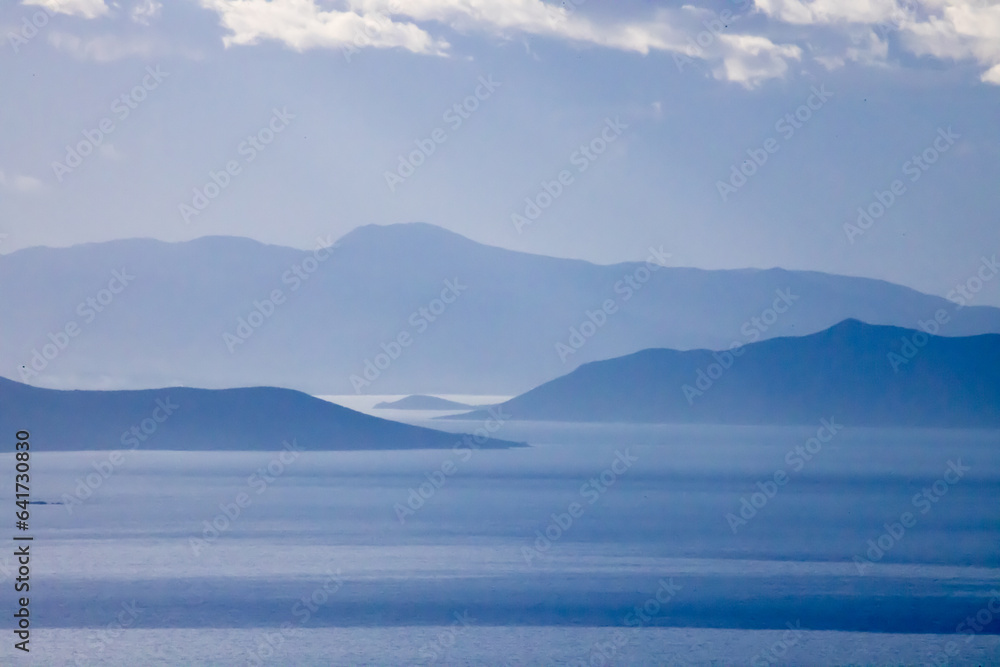 Distant Mountains in blue