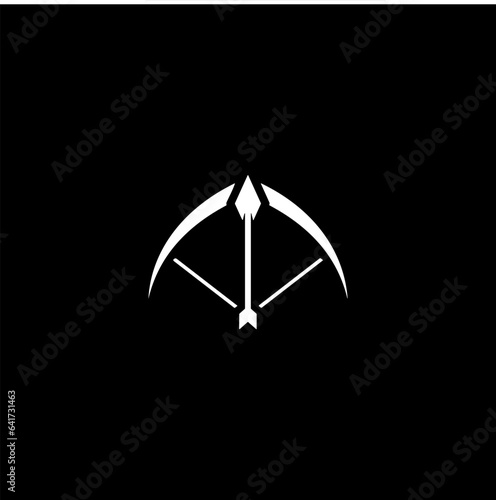 bow arrow simple logotype