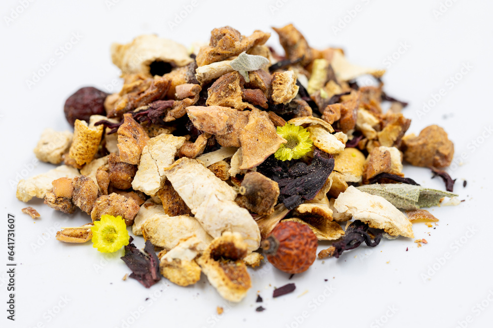 Winter tea grains. Pile of fresh winter tea isolated on white background. herbal medicine. close up Winter tea grains. Pile of fresh winter tea isolated on white background. herbal medicine. close up
