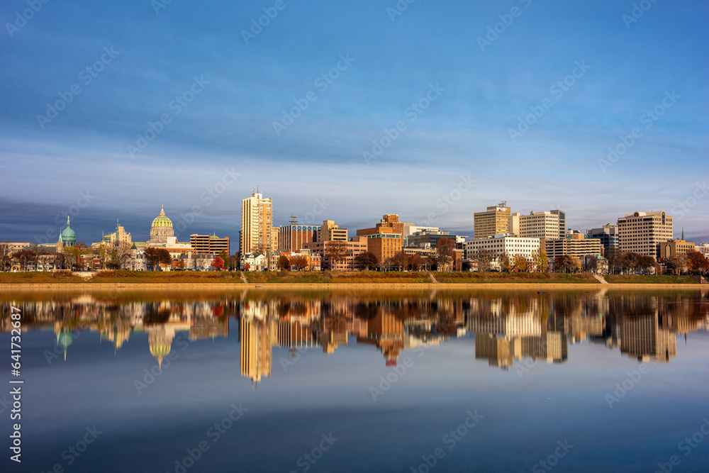 Harrisburg, Pennsylvania, USA Skyline on the Susquehanna River