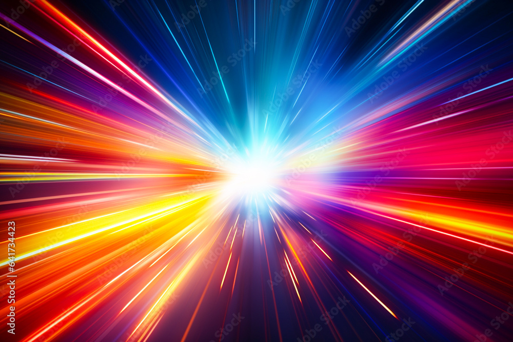 ai generated image of light trail with spectrum color ai generated image of light trail with spectrum color