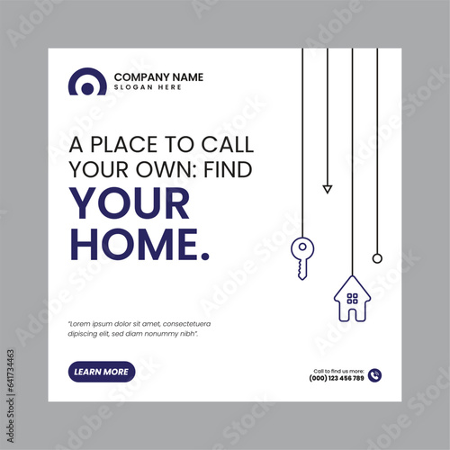 Real Estate Social Media Post Template, property, investment, home, dream, opportunity, market, listings, buyers, sellers, agents, mortgage
