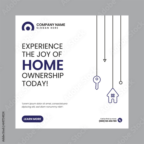 Real Estate Social Media Post Template, property, investment, home, dream, opportunity, market, listings, buyers, sellers, agents, mortgage