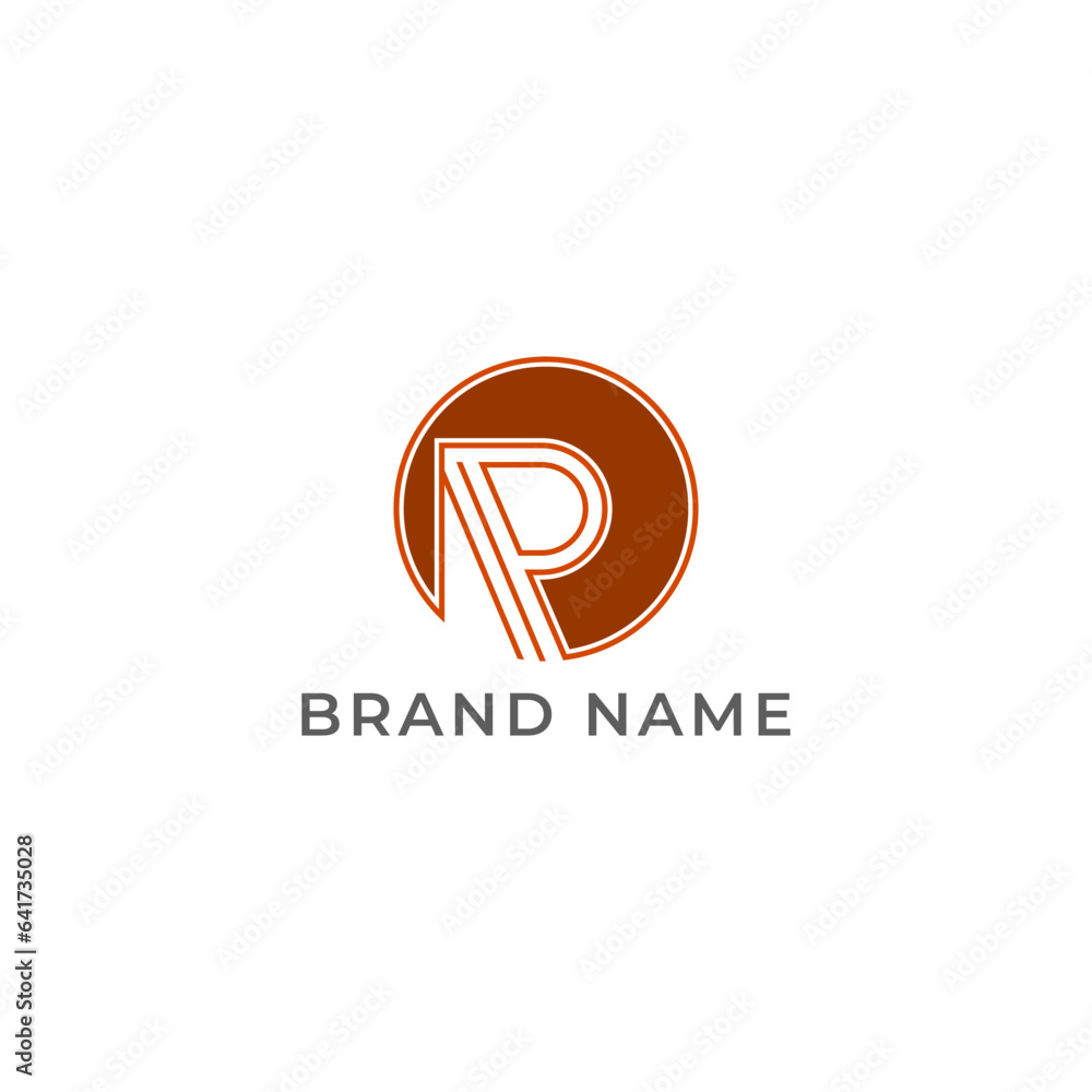 Fototapeta premium ILLUSTRATION LETTER R CIRCLE COLORFUL GEOMETRIC LOGO ICON TEMPLATE DESIGN ELEMENT VECTOR