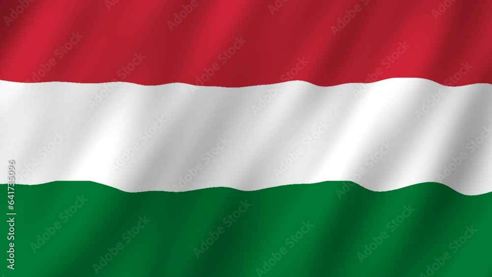 Flag of the Hungary waving animation. looping National Hungary flag animation background 4k Flag of the Hungary waving animation. looping National Hungary flag animation background 4k